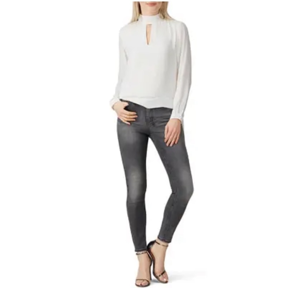krisa Cutout High Neck Blouse Size M